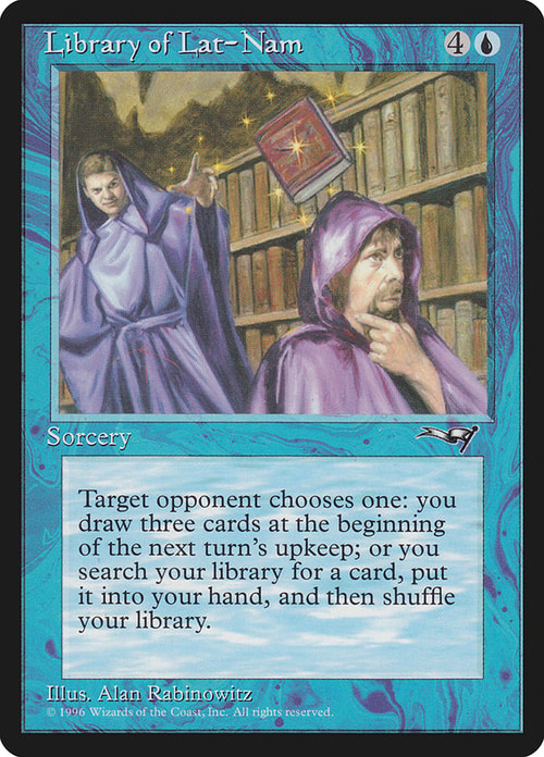 Library of Lat-Nam 6th Edition HEAVILY PLD Blue Rare MAGIC MTG CARD ABUGames 